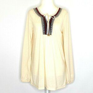 Karen Brooks S Long Sleeve Tunic Top Off White